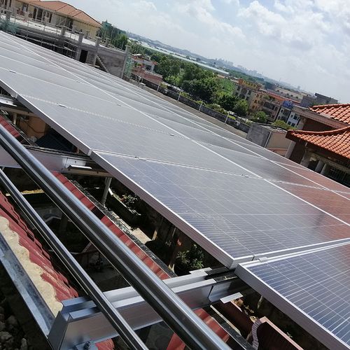 佛山晶天410w太陽能電池組件工廠屋頂光伏電站a級單晶并網發電板